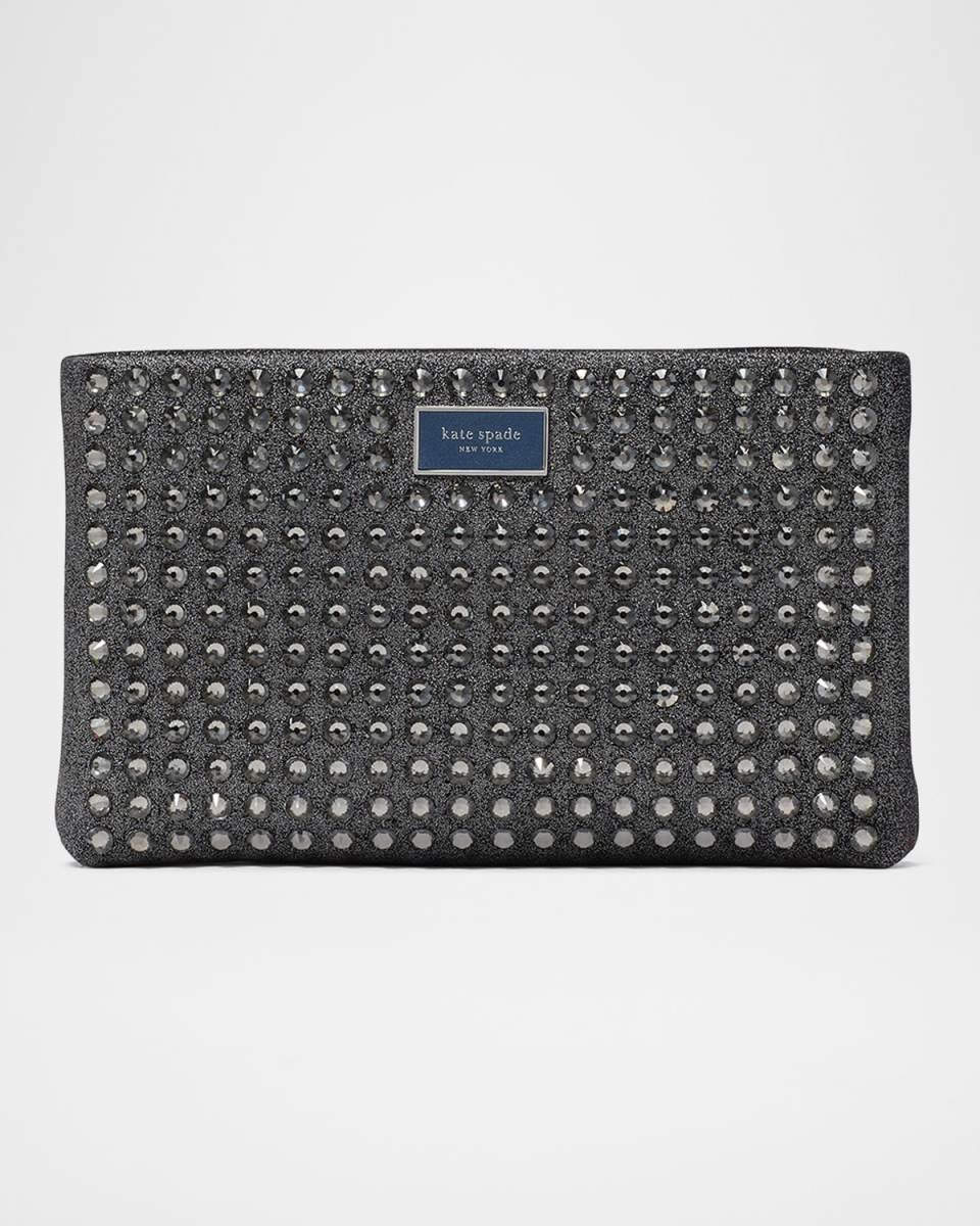 nova embellished leather clutch bag